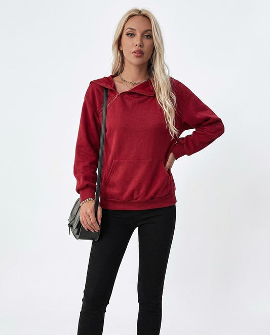 Nord Wear - Mupas | Asymmetrical-Zip Long-Sleeve Hoodie Women