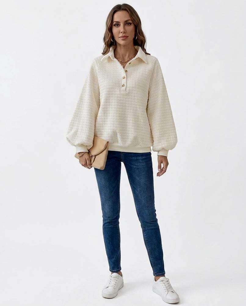 Nord Wear - Vusut | Textured Balloon-Sleeve Sweatshirt Women