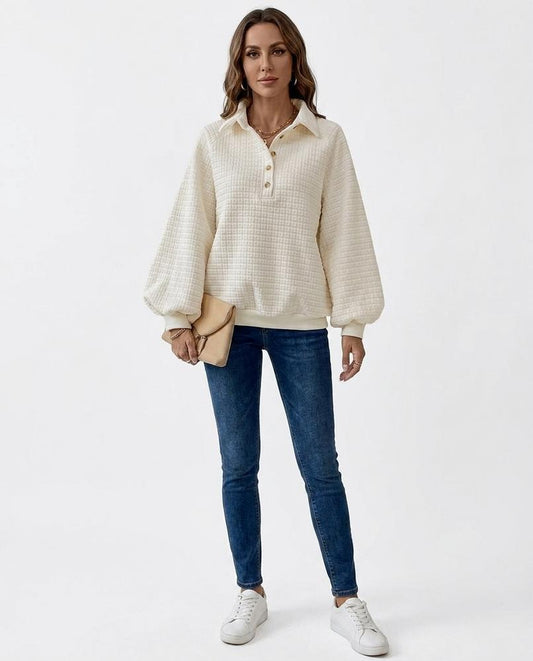Nord Wear - Vusut | Textured Balloon-Sleeve Sweatshirt Women