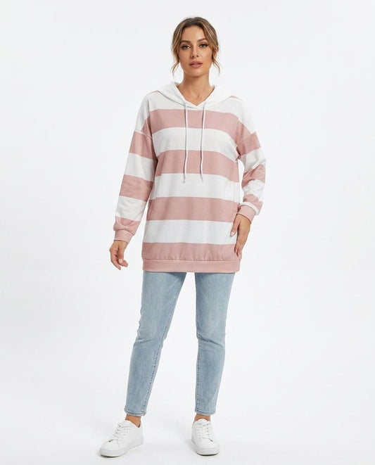 Nord Wear - Tivur | Striped Relaxed Fit Hoodie Women