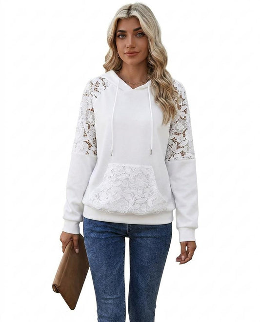Nord Wear - Yurem | Lace-Trimmed Long-Sleeved Hoodie Women