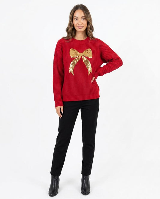 Nord Wear - Dufok | Sequin-Embellished Knitted Sweater Women