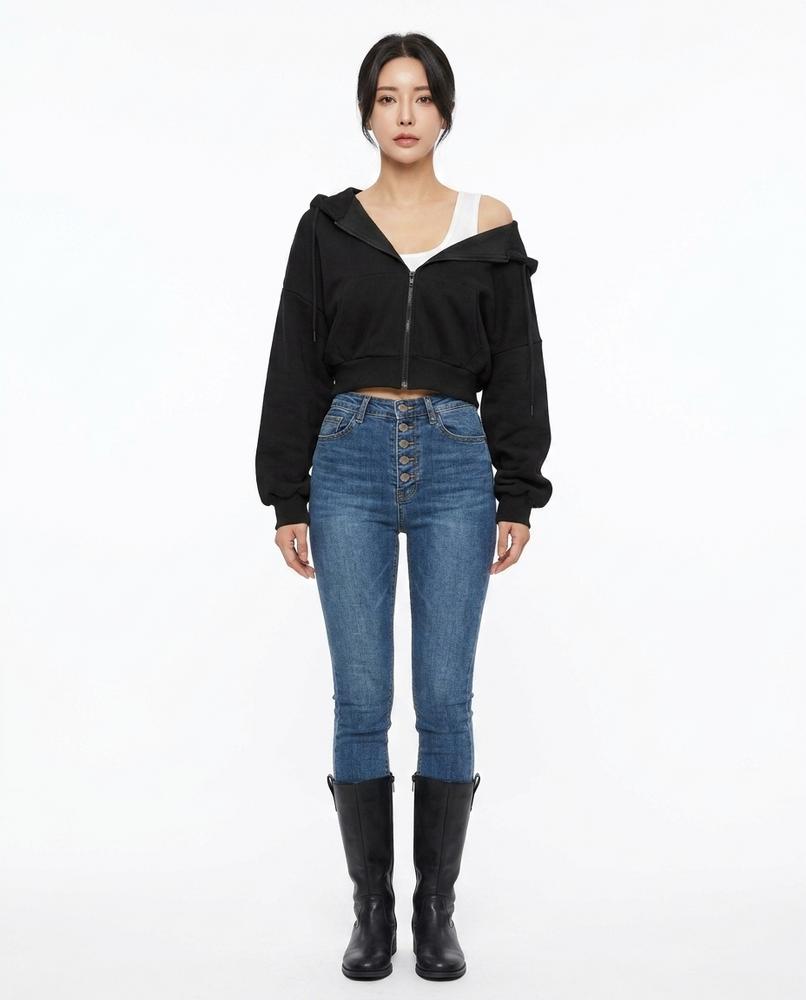 Nord Wear - Dused | Cropped Zip-Up Hoodie Women