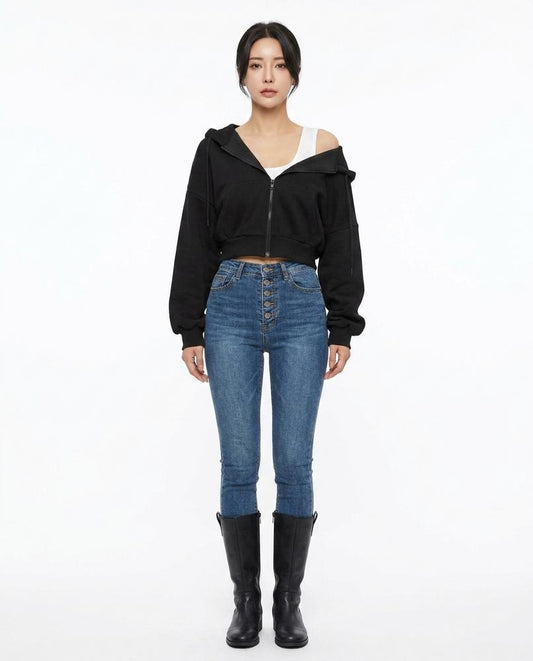 Nord Wear - Dused | Cropped Zip-Up Hoodie Women