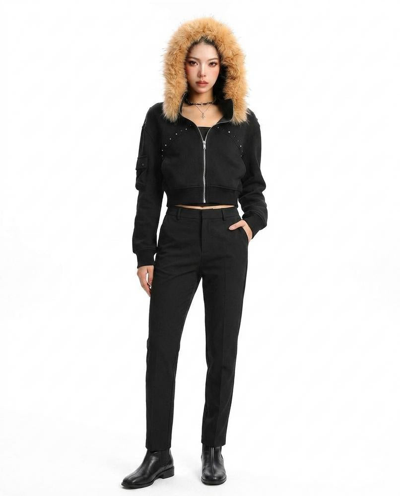 Nord Wear - Audat | Fur-Trimmed Cropped Jacket Women