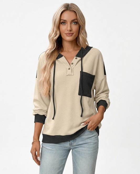 Nord Wear - Newor | Color-Block Henley Hoodie Women