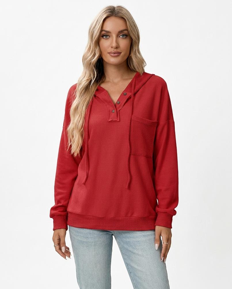 Nord Wear - Newor | Color-Block Henley Hoodie Women