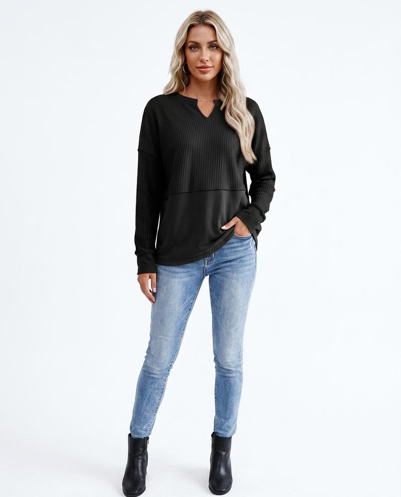 Nord Wear - Tevad | Waffle-Knit Split-Neck Sweater Women
