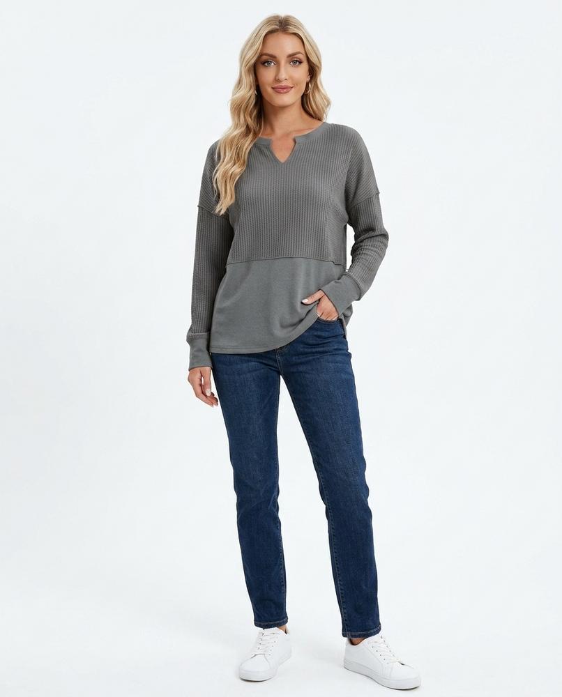 Nord Wear - Tevad | Waffle-Knit Split-Neck Sweater Women