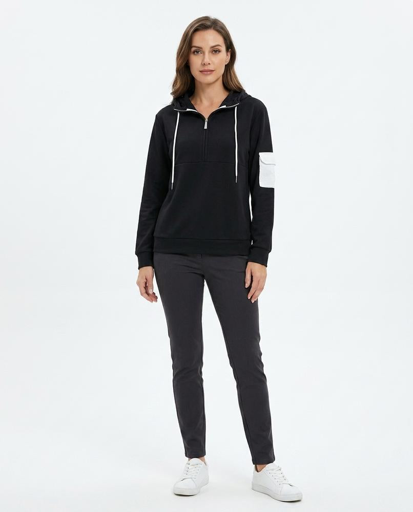 Nord Wear - Selik | Quarter-Zip Contrast-Pocket Hoodie Women