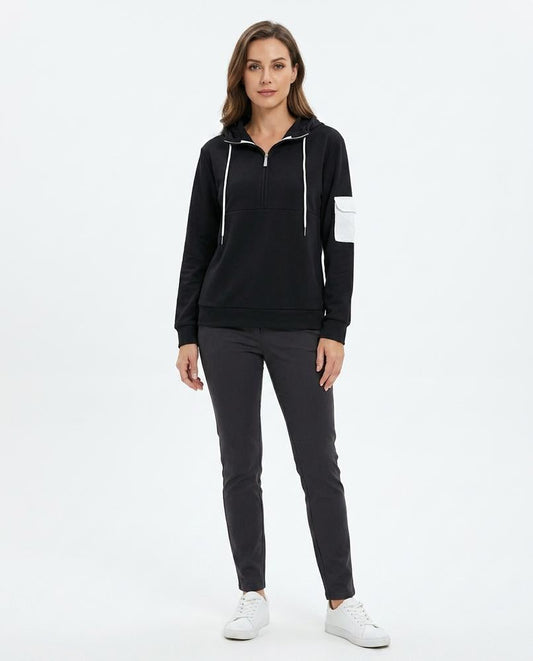 Nord Wear - Selik | Quarter-Zip Contrast-Pocket Hoodie Women