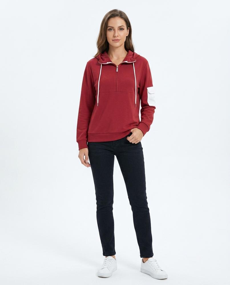 Nord Wear - Selik | Quarter-Zip Contrast-Pocket Hoodie Women