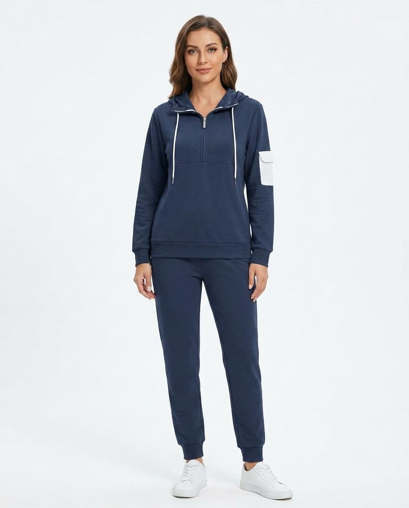 Nord Wear - Selik | Quarter-Zip Contrast-Pocket Hoodie Women