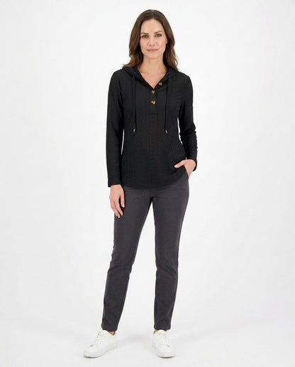 Nord Wear - Yuros | Pointelle Knit Hooded Hoodie Women