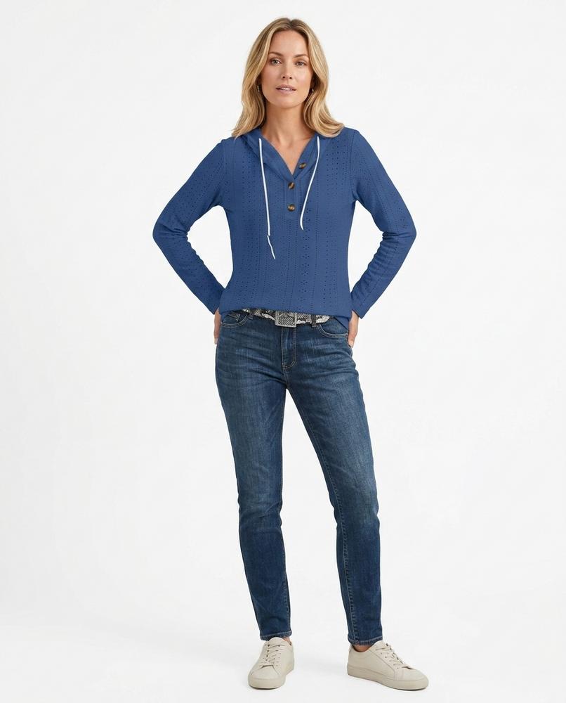 Nord Wear - Yuros | Pointelle Knit Hooded Hoodie Women