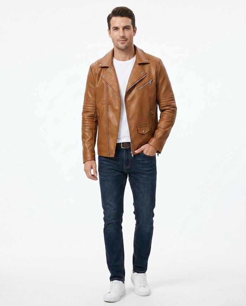 Nord Wear - Temol | Asymmetrical Quilted Leather Jacket Men