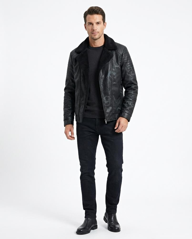 Nord Wear - Notok | Lined Biker-Style Leather Jacket Men