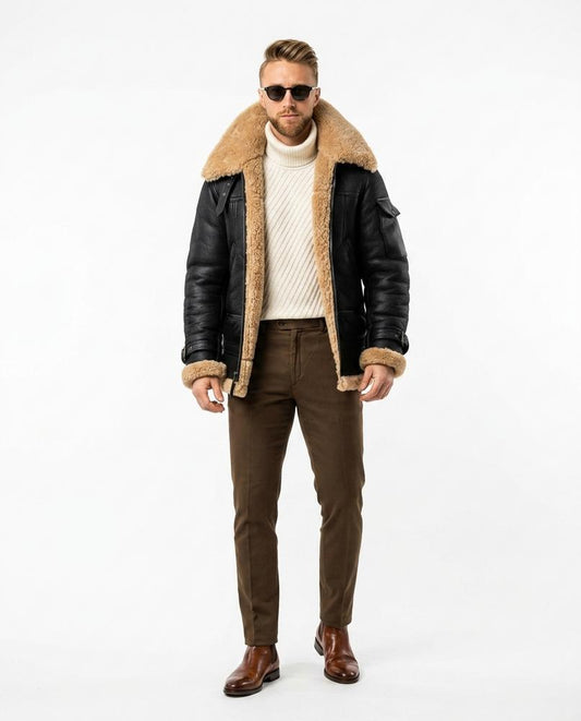 Nord Wear - Nudud | Shearling-Lined Insulated Leather Jacket Men