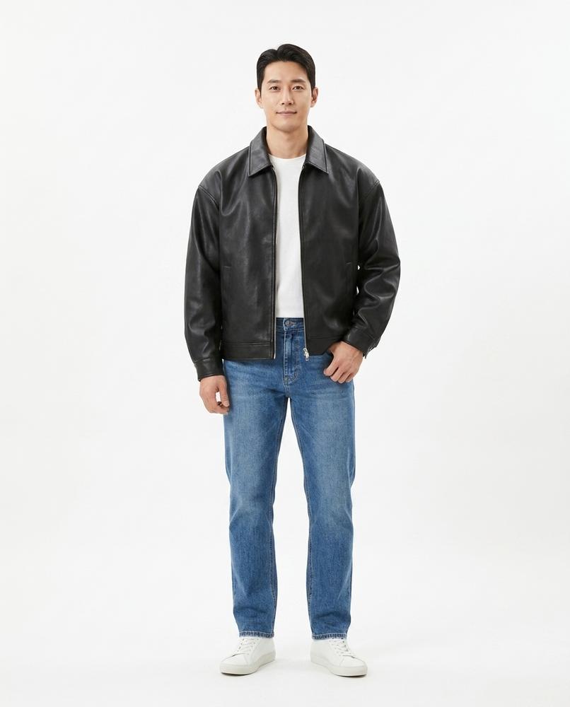 Nord Wear - Lehis | Zip-Up Collared Leather Jacket Men