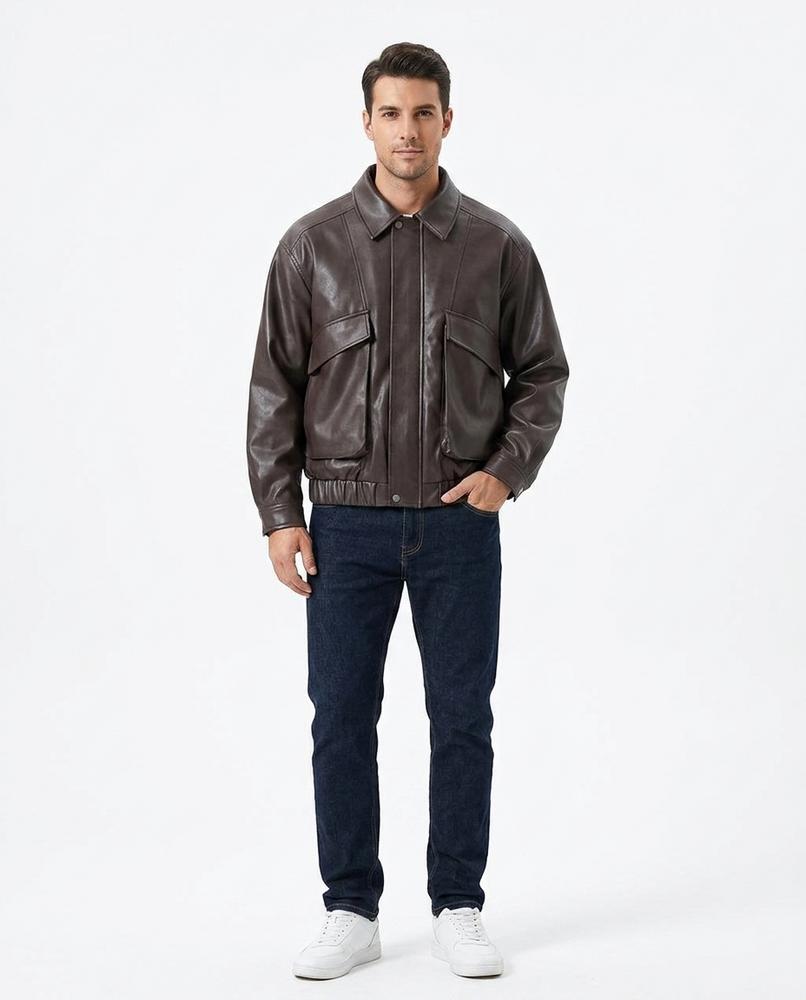 Nord Wear - Mukud | Leather-Look Oversized Jacket Men