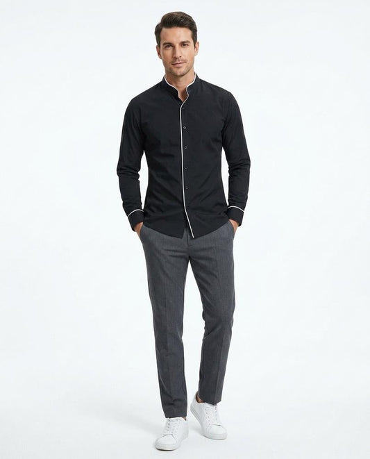 Nord Wear - Mafil | Piped Stand-Collar Shirt Men