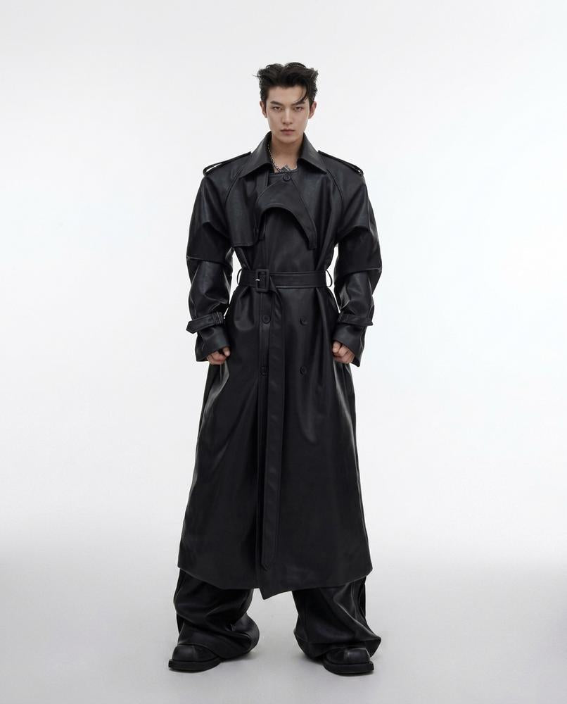 Nord Wear - Lurin | Faux-Leather Oversized Coat Men