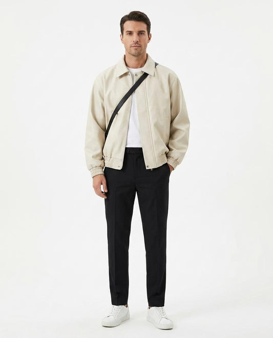 Nord Wear - Topel | Faux Leather Collared Jacket Men