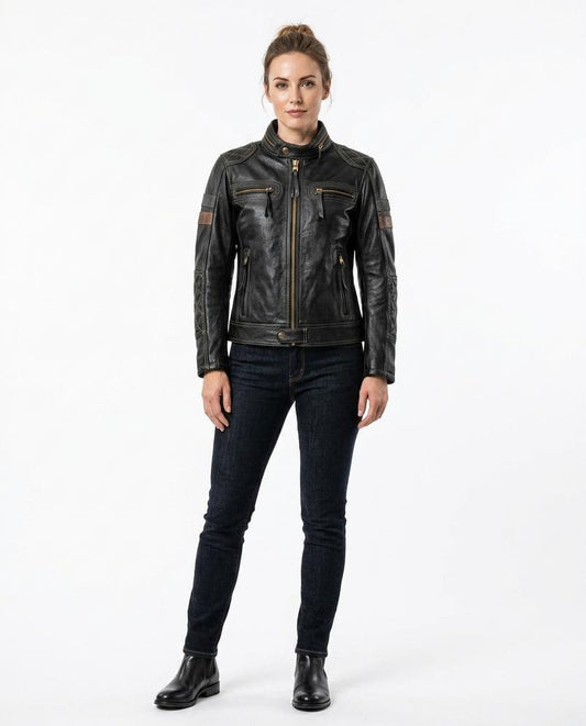 Nord Wear - Nobir | Quilted Slim Fit Leather Jacket Women