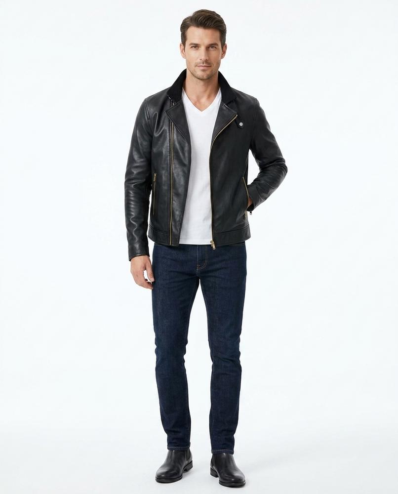 Nord Wear - Kenes | Asymmetrical Faux Leather Jacket Men