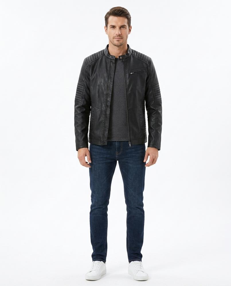 Nord Wear - Cumem | Quilted Lined Leather Jacket Men