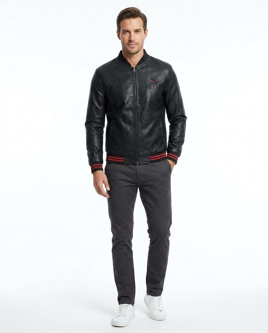 Nord Wear - Aigad | Zip-Up Leather Jacket Men