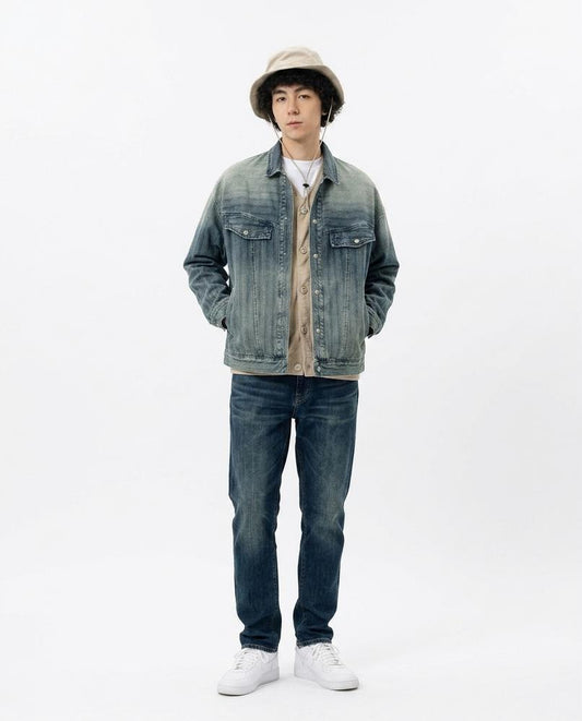 Nord Wear - Kuhil | Button-Front Washed-Out Denim Jacket Men