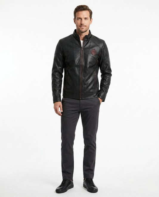 Nord Wear - Valon | Quilted Zipped Leather Jacket Men
