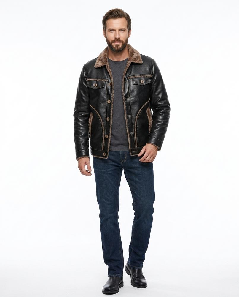 Nord Wear - Kobal | Shearling-Lined Button-Front Jacket Men