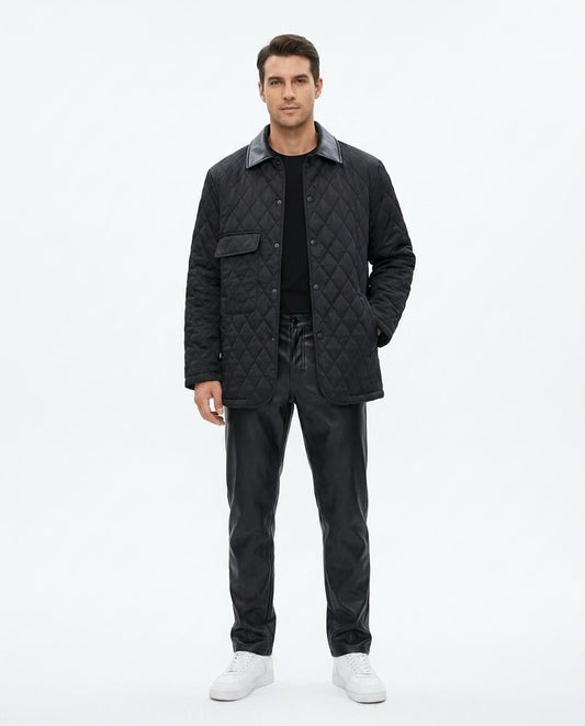 Nord Wear - Sowel | Quilted Leather-Collar Jacket Men