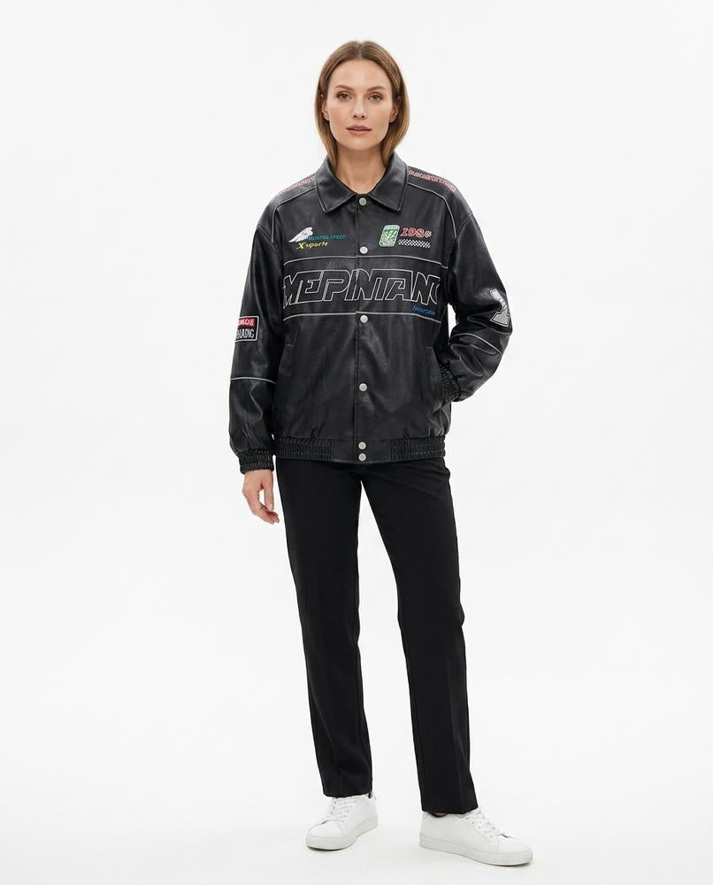 Nord Wear - Lunot | Faux-Leather Embroidered Jacket Unisex