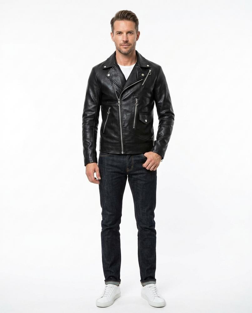 Nord Wear - Mufal | Asymmetrical Tailored Leather Jacket Men