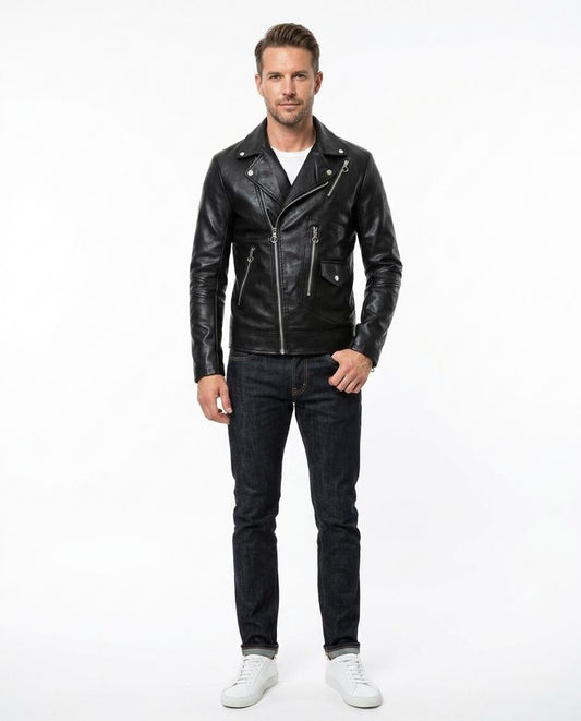 Nord Wear - Mufal | Asymmetrical Tailored Leather Jacket Men