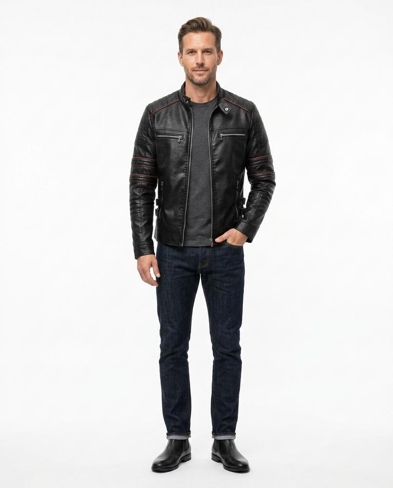 Nord Wear - Sisok | Quilted Fitted Leather Jacket Men