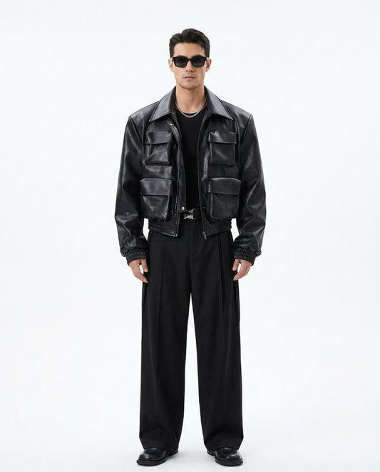 Nord Wear - Camad | Leather-Look Multi-Pocket Jacket Men