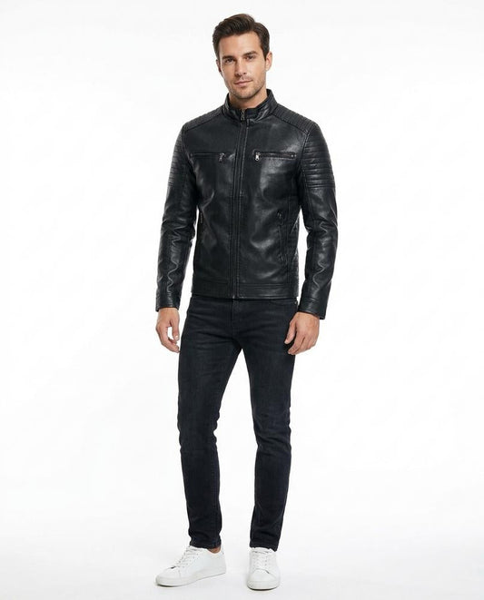 Nord Wear - Talim | Quilted Fitted Leather Jacket Men