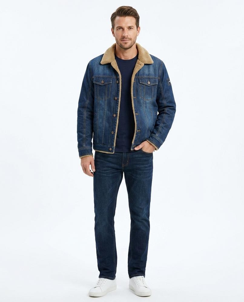 Nord Wear - Tivak | Sherpa-Lined Washed Denim Jacket Men