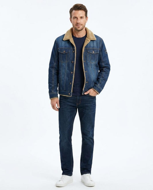 Nord Wear - Tivak | Sherpa-Lined Washed Denim Jacket Men