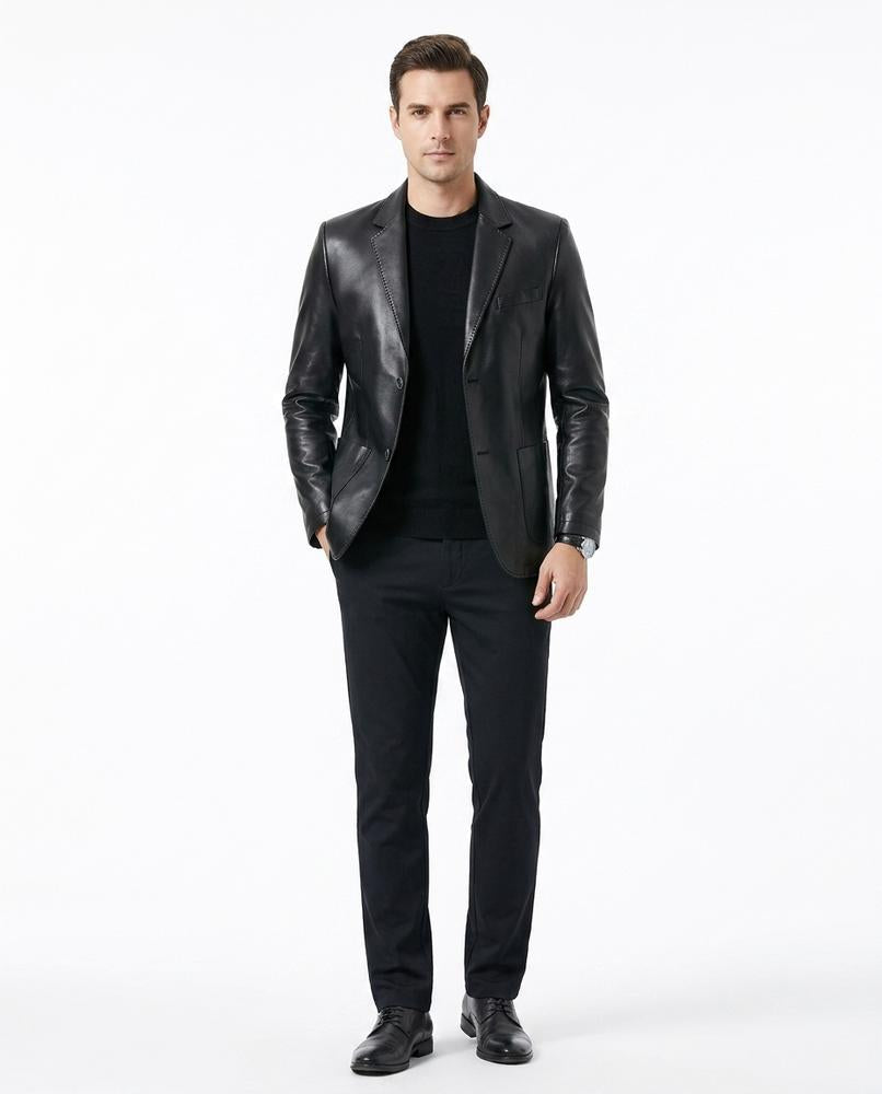 Nord Wear - Rofol | Smooth Single-Breasted Leather Jacket Men