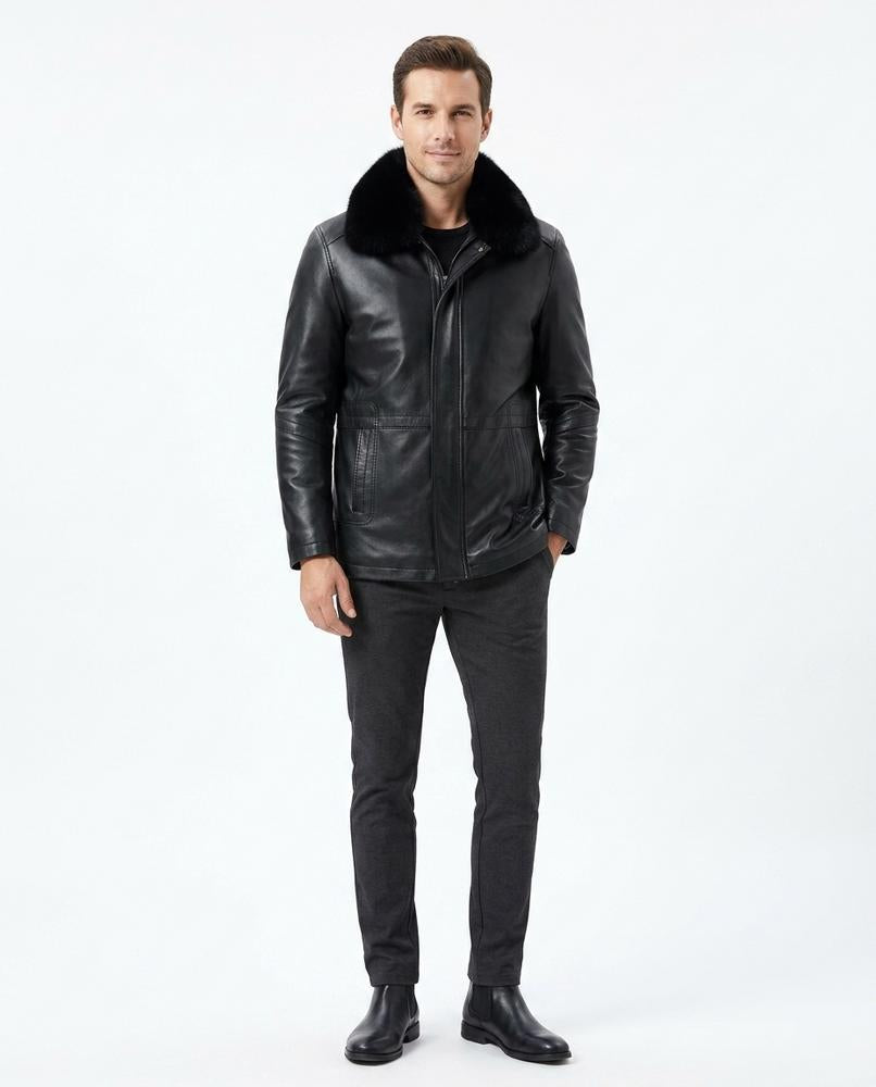 Nord Wear - Misis | Leather Fur-Collar Jacket Men