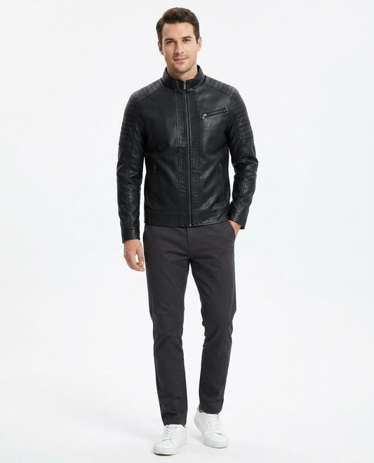 Nord Wear - Tegum | Faux Leather Quilted Leather Jacket Men