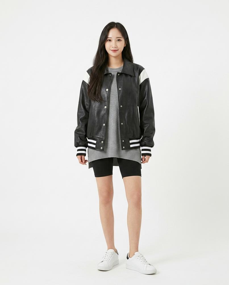 Nord Wear - Cotit | Faux Leather Oversized Jacket Women