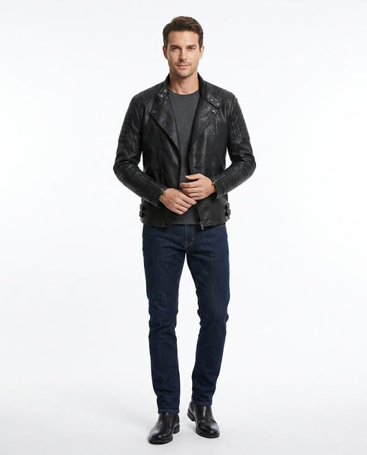 Nord Wear - Sokos | Asymmetrical Quilted Leather Jacket Men