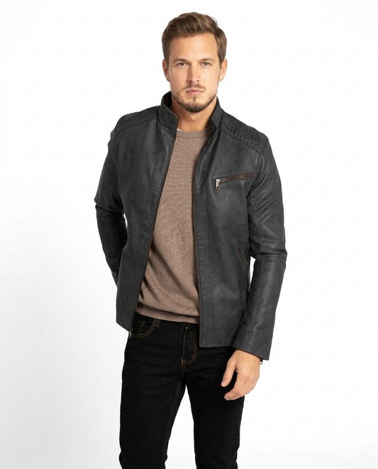Nord Wear - Mitod | Quilted Fitted Leather Jacket Men