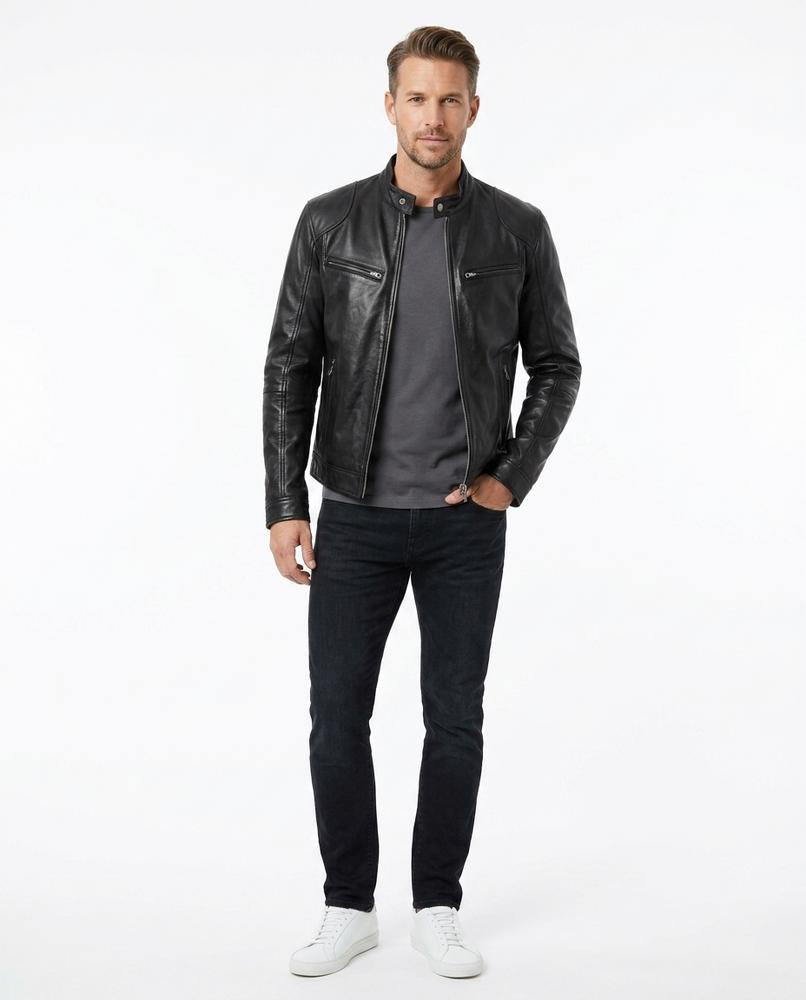 Nord Wear - Nagir | Faux Leather Zip-Up Leather Jacket Men